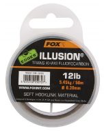 Fox Edges Illusion Flurocarbon Leader x 50m 0.50mm / 30lb / 13.64kg - trans khaki